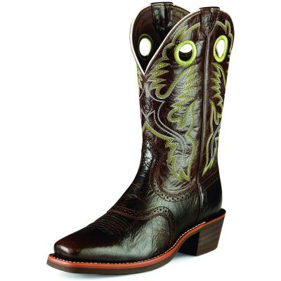 Ariat Heritage Roughstock - Western Laarzen Zwart / Groen Heren - 14968-899